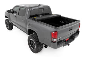 Rough Country Hard Tri-Fold Flip Up Bed Cover | Toyota Tacoma 2WD/4WD (16-23)