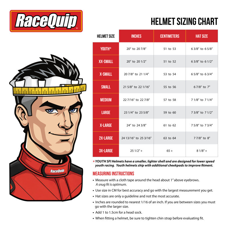 RaceQuip PRO25 SA2025 STEEL LRG HELMET
