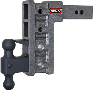 Gen-Y Mega Duty 2.5in Shank 9in Drop 3.5K TW 32K Hitch w/GH-0161 Dual-Ball/Pintle Lock