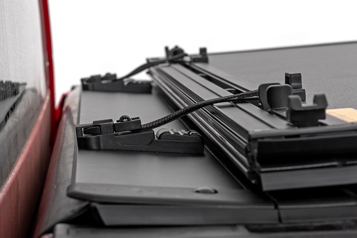 Rough Country Hard Tri-Fold Flip Up Bed Cover | Chevy/GMC Sierra 1500 (19-26)/Silverado 1500 (19-26)