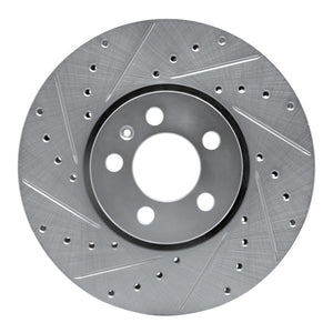 R1 98-18 Audi A1 (Mexico) Front Left Drilled & Slotted Silver Brake Rotor