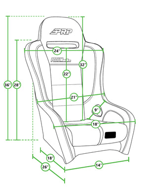 PRP Podium Elite Suspension Seat- Red/Black
