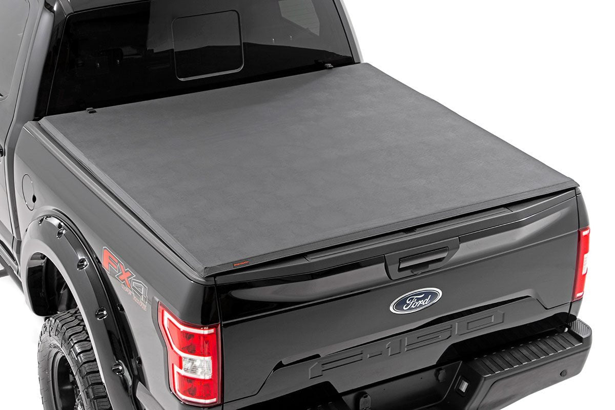 Rough Country Soft Tri-Fold Bed Cover | Ford F-150 (09-14)