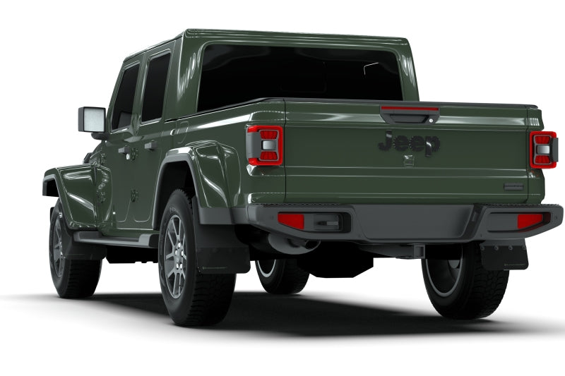 Rally Armor 19-26 Jeep JT Gladiator (Mojave/Rubicon) Black Mud Flap w/Army Green Logo