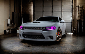 Oracle 15-21 Dodge Charger RGB+W DRL Headlight DRL Upgrade Kit - ColorSHIFT 2