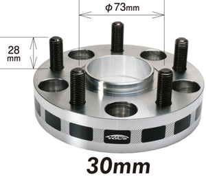Project Kics 30mm Thick 12x1.25 66mm Hub 5x114.3 Wide Tread Spacers