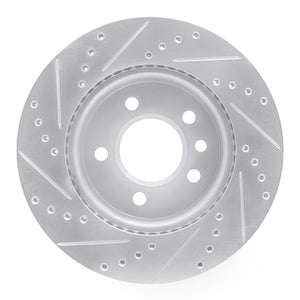 R1 10-17 Volkswagen AMAROK (Mexico) Front Right Drilled & Slotted Silver Brake Rotor