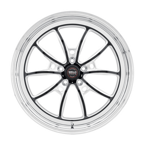 Weld S80 17x7 / 5x120 / 5.3 BS / 3.18 HB - Black Center - Polished Shell - Non-BL Wheel