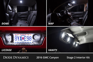 Diode Dynamics 15-22 GMC Canyon Interior LED Kit Cool White Stage 2