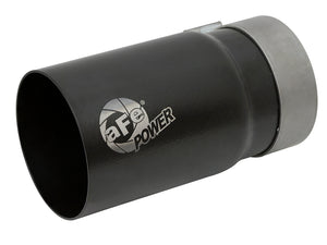 aFe MACH Force-Xp Universal Exhaust Tip 3-1/2 IN Inlet x 4 IN Outlet x 7 IN L Black Right Side Exit