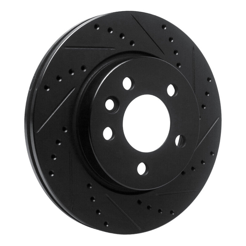 R1 10-17 Volkswagen AMAROK (Mexico) Front Right Drilled & Slotted Black Brake Rotor