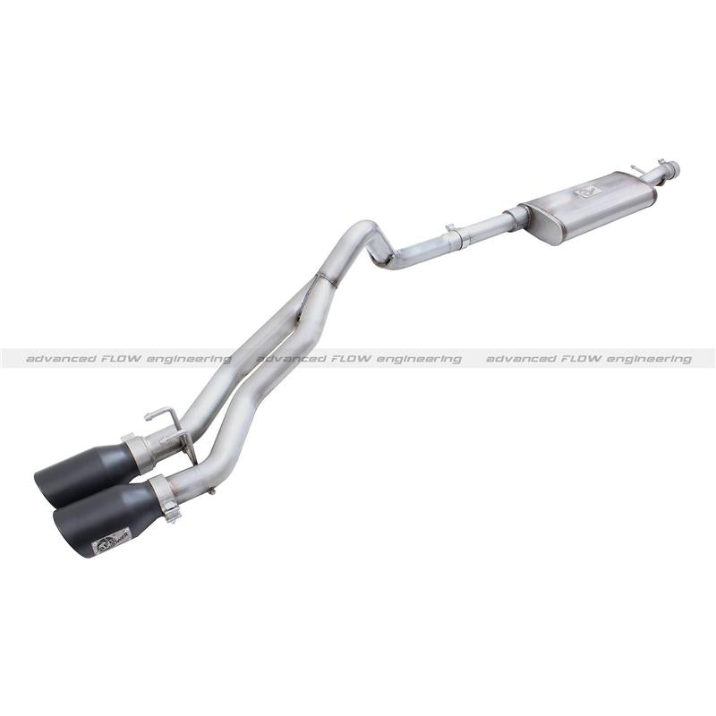aFe Rebel Series CB Middle-Side Exit SS Exhaust w/ Black Tips 09-16 GM Silverado/Sierra V6/V8
