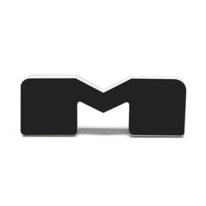 ORACLE Lighting Universal Illuminated LED Letter Badges - Matte Blk Surface Finish - M