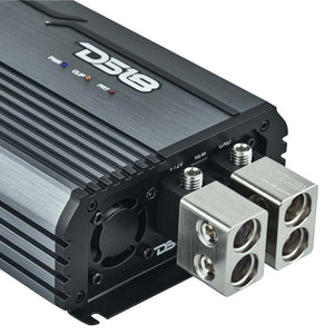 DS18 1-Channel Amp Class D Full-Range Monoblock 5000 Watts RMS/1ohm DPIV1/0 Terminals Incl Titanium
