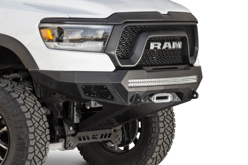 Addictive Desert Designs 2019 Ram Rebel 1500 Stealth Fighter Fr Bumper w/Winch&Parking Sensor Mounts