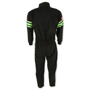 RaceQuip Green Trim SFI-1 JR. Suit - Kids XL