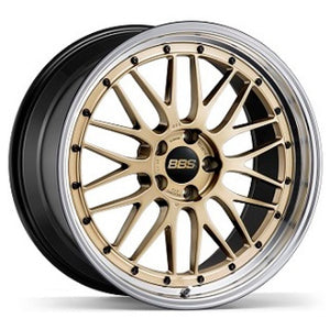 BBS LM 20x12 5x130 ET72 CB71.6 Gold Wheel w/ Diamond Cut Machined Lip