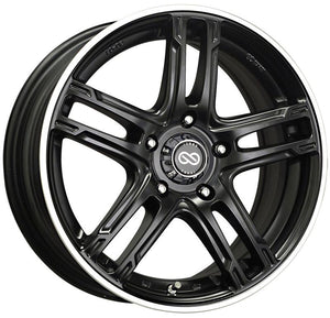 Enkei FD-05 17x7 4x100 40mm Offset 72.62 Bore Dia Black Machined Wheel