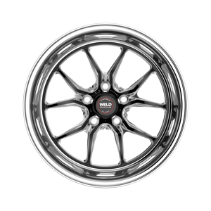 Weld S85 17x8 / 5x114.3 / 5.3 BS / 3.18 HB - Black Center - Polished Shell - Non-BL Wheel