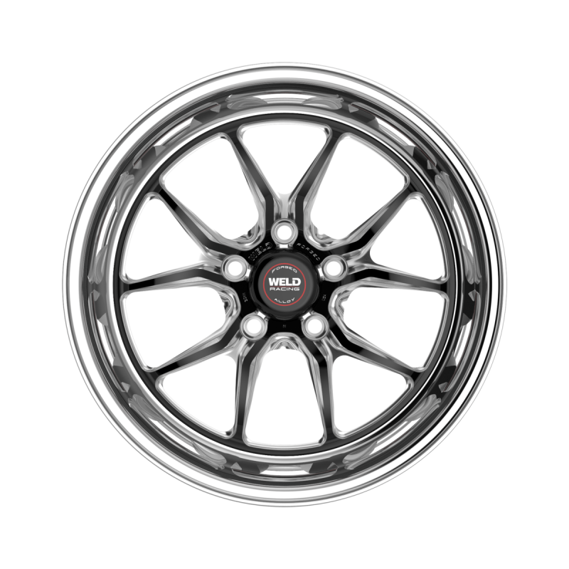 Weld S85 18x9 / 5x114.3 / 5.6 BS / 3.18 HB - Black Center - Polished Shell - Non-BL Wheel