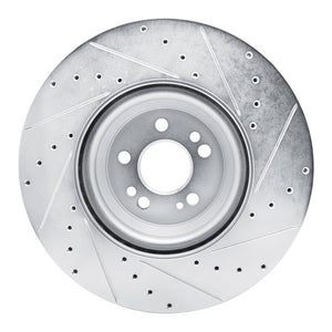 R1 20-25 Mercedes-Benz GLE350 Front Left Drilled & Slotted Silver Brake Rotor