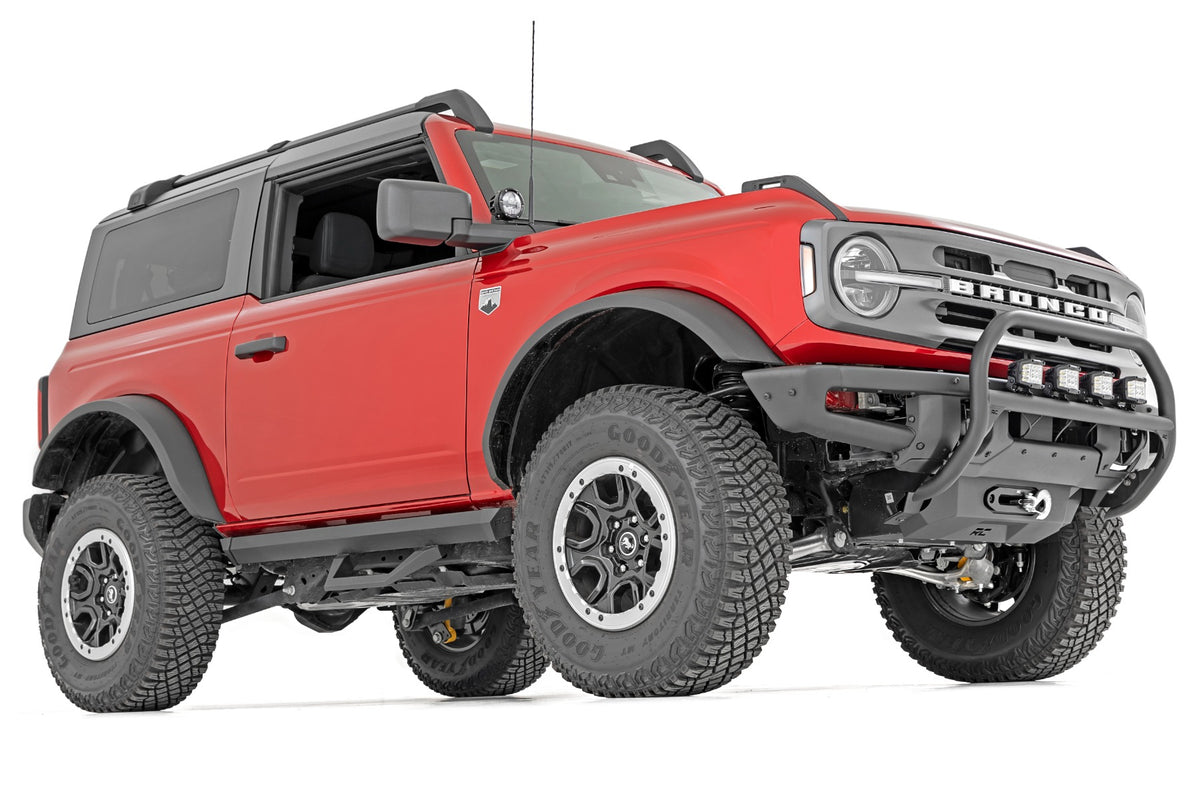 Rough Country SRX2 Adjustable Aluminum Step | Ford Bronco (2 Door) 4WD (2021-2026)