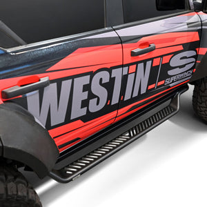 Westin 21-25 Ford Bronco 4dr (Excl. Sport) Outlaw Drop Running Boards - Tex. Blk
