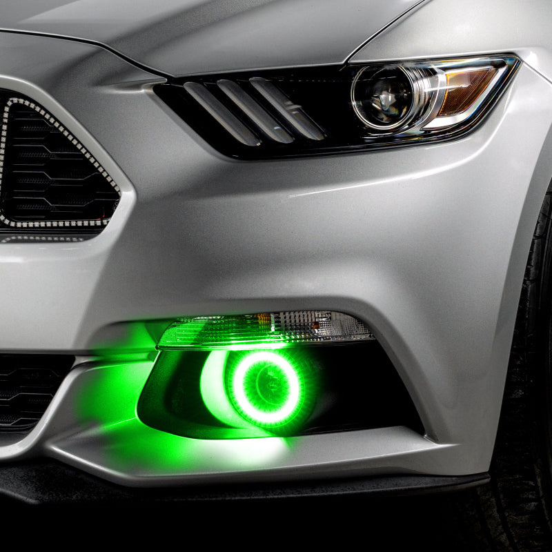 Oracle Ford Mustang 15-20 WP LED Projector Fog Halo Kit - ColorSHIFT