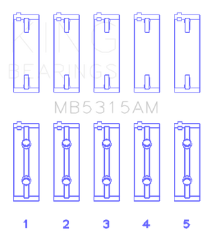 King Engine Bearings Mitsubishi 4G63T/4G64 (Size STD) Main Bearing Set