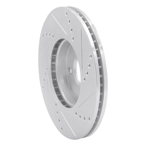 R1 16-25 Mazda 2 (Mexico) Front Left Drilled & Slotted Silver Brake Rotor