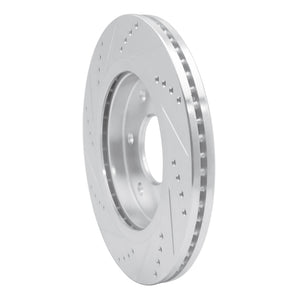 R1 05-07 Infiniti QX56 Front Right Drilled & Slotted Silver Brake Rotor