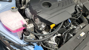 J&L 22-25 Hyundai Elantra N 2.0L Oil Separator 3.0 Passenger Side - Clear Anodized