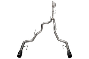 Corsa 2021-2025 Ford F-150 SuperCrew/5.5ft Bed 3.5L V6 Sport Cat-Back Dual Rear Exit-Black PVD