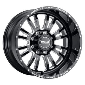 Weld Slingblade 20x10 / 8x180 / 4.75 BS / 124.3 HB - Gloss Black Milled - Non-BL Wheel