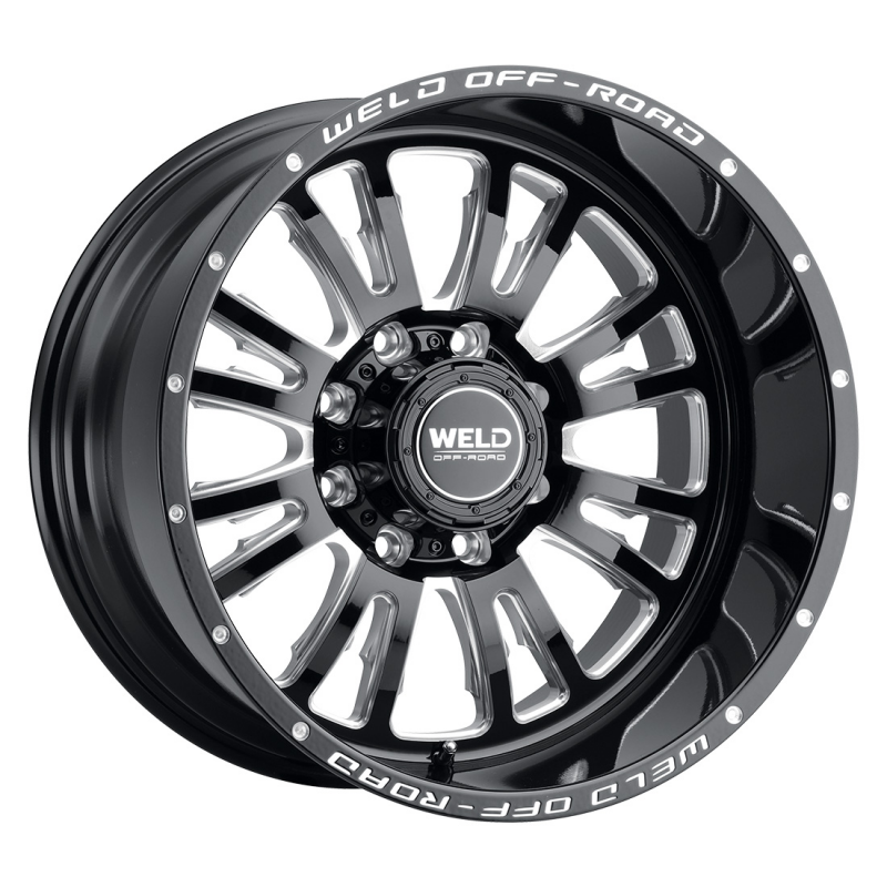 Weld Slingblade 20x12 / 8x180 / 4.75 BS / 124.3 HB - Gloss Black Milled - Non-BL Wheel