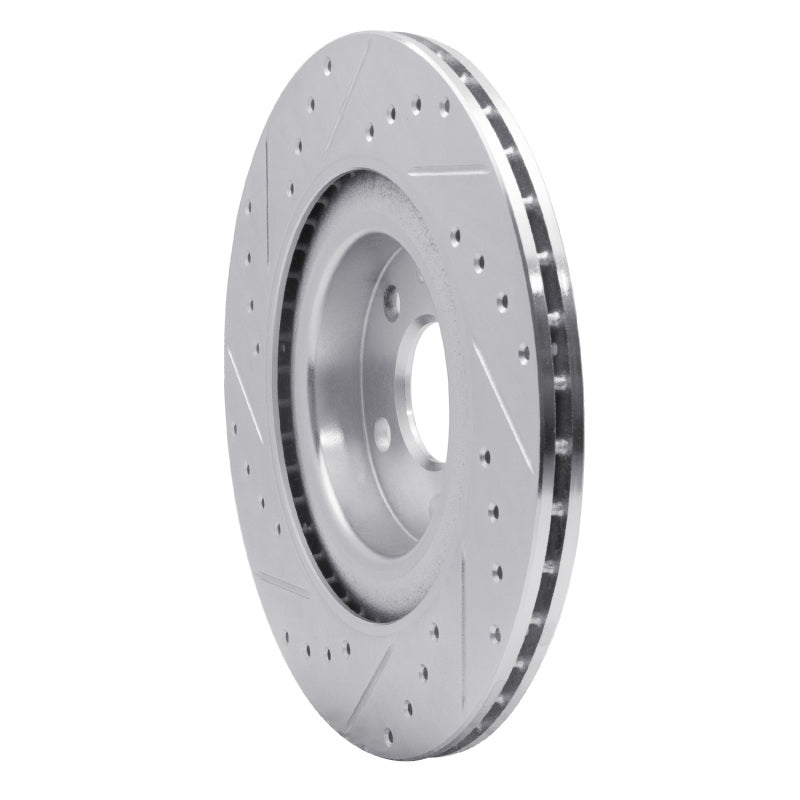 R1 16-26 Volvo V60 Cross Country Rear Right Drilled & Slotted Silver Brake Rotor