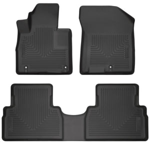 Husky Liners 19-20 Hyundai Santa Fe WeatherBeater Front & 2nd Row Floor Liners - Black