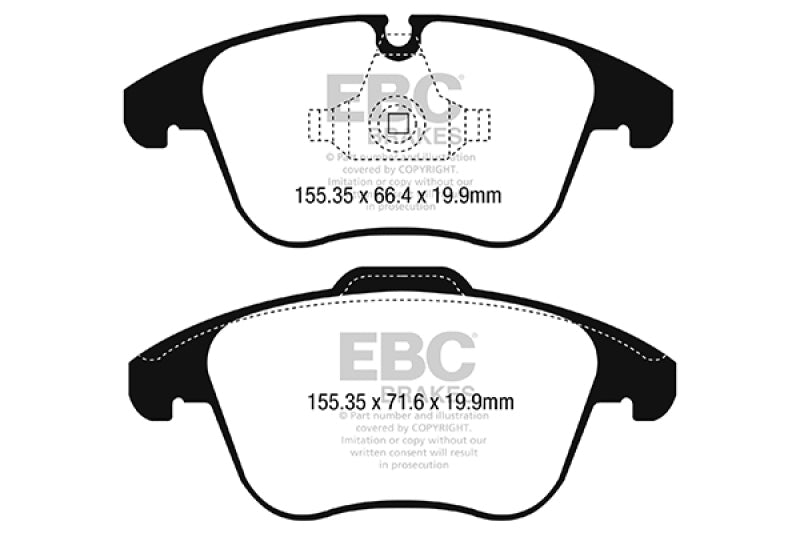 EBC 2016+ Jaguar XE 2.0L TD (180) Yellowstuff Front Brake Pads