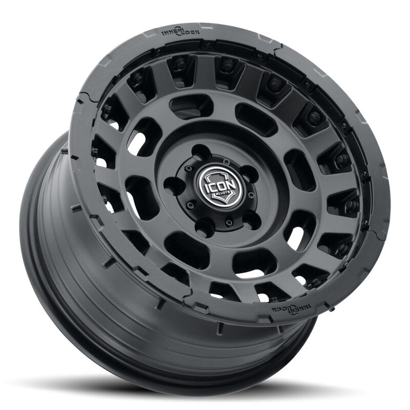 ICON Hammer Pro 17x8.5 / 6x5.5 / 0mm / 4.75in BS - Satin Black