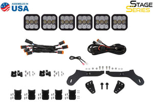 Diode Dynamics 17-20 Ford Raptor SS5 Grille CrossLink Lightbar Kit Sport - White Combo