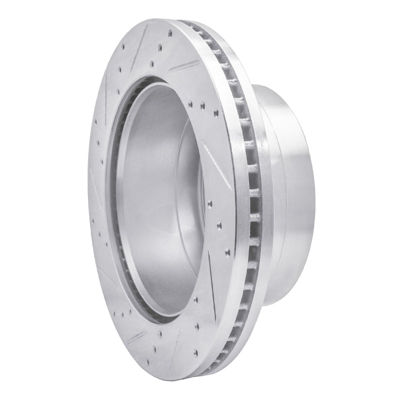 R1 11-22 Ford F-350 Super Duty 2WD Rear Right Drilled & Slotted Silver Brake Rotor