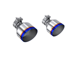 MBRP T304 SS Burnt End Tip 2.125inID, 5inOD Out, 7.25in Length, Pair 17-25 BRZ / GR86