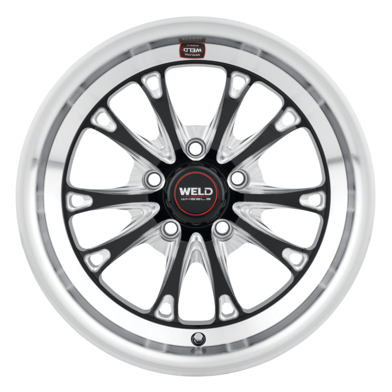 Weld Belmont Drag 15x10 / 5x115 / 6.37 BS / 78.1 HB - Gloss Black Milled - Non-BL Wheel