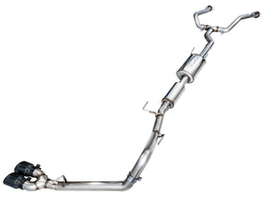 AWE Tuning 0FG Exhaust for 3rd Gen Toyota Tundra - Dual Diamond Black Tips