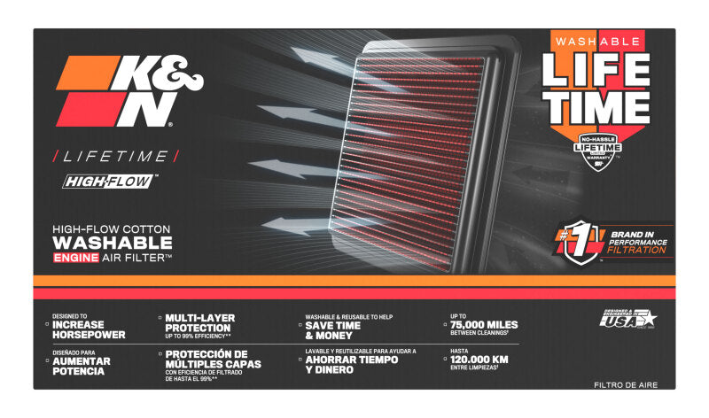 K&N 03 Mazda6 2.3L Drop In Air Filter
