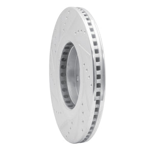 R1 16-25 Mazda 6 Front Right Drilled & Slotted Silver Brake Rotor