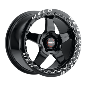 Weld S904 17X10 Ventura Drag Beadlock 5X120 ET45 BS7.15 Gloss Black MIL