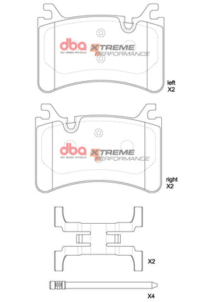 DBA 2016+ Alfa Romeo Giulia Quadrifoglio XP Performance Rear Brake Pads