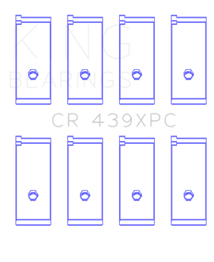 King Engine Bearings Acura B17A1/B18A1/B18B1 (Size 0.25mm) Performance Coated Rod Bearing Set