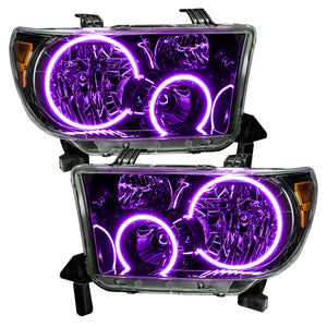 Oracle 07-11 Toyota Tundra Pre-Assembled Headlights - Black Housing - ColorSHIFT